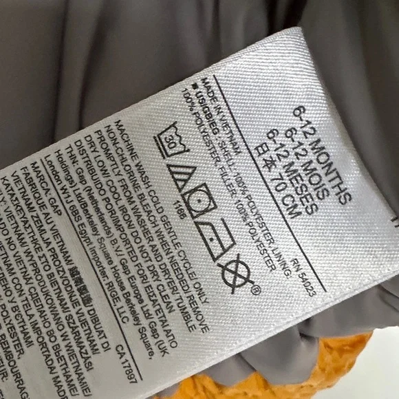 GAP Baby Yellow Quilted Vest - Picture 5 of 5